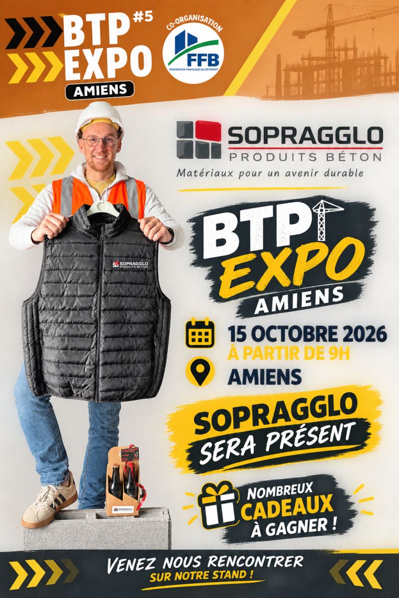 🚧 SOPRAGGLO vous attend à BTP Expo Amiens 2026 !
